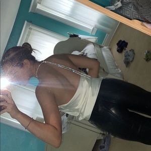 Zara silk and rinestone top